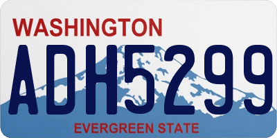 WA license plate ADH5299
