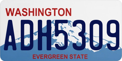 WA license plate ADH5309