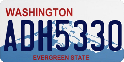 WA license plate ADH5330
