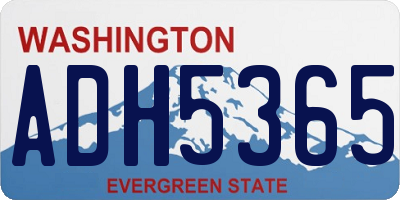 WA license plate ADH5365