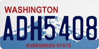 WA license plate ADH5408