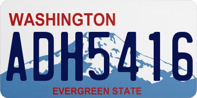 WA license plate ADH5416