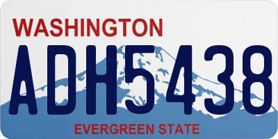 WA license plate ADH5438