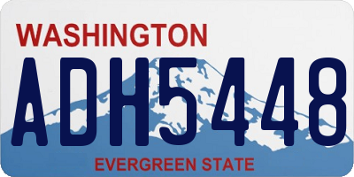 WA license plate ADH5448