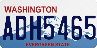 WA license plate ADH5465
