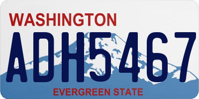 WA license plate ADH5467