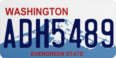 WA license plate ADH5489