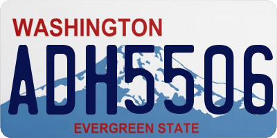 WA license plate ADH5506