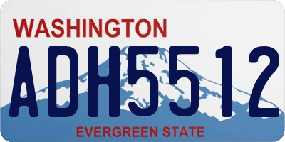 WA license plate ADH5512