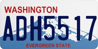 WA license plate ADH5517