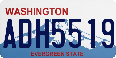 WA license plate ADH5519