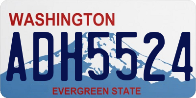 WA license plate ADH5524