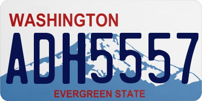 WA license plate ADH5557