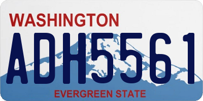 WA license plate ADH5561