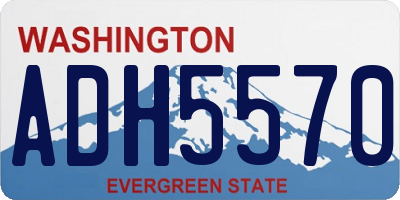 WA license plate ADH5570