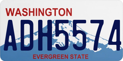 WA license plate ADH5574