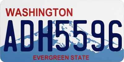 WA license plate ADH5596