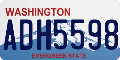 WA license plate ADH5598