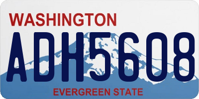 WA license plate ADH5608