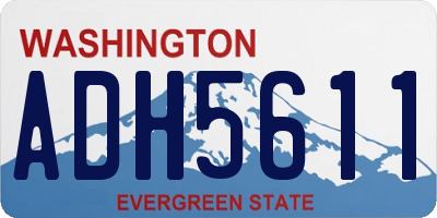 WA license plate ADH5611