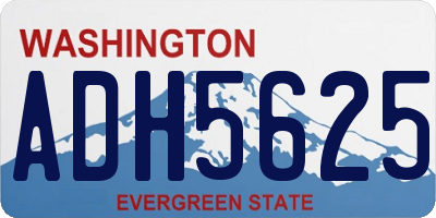 WA license plate ADH5625