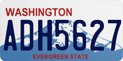 WA license plate ADH5627
