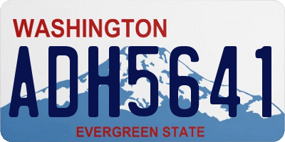 WA license plate ADH5641