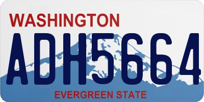 WA license plate ADH5664