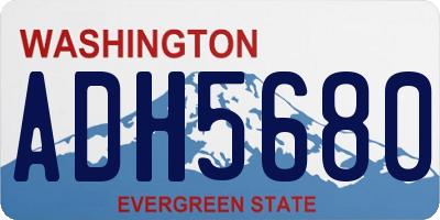 WA license plate ADH5680