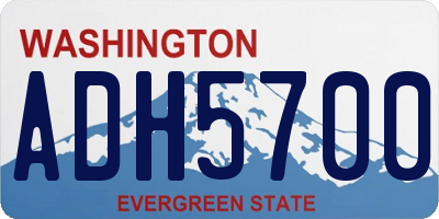 WA license plate ADH5700