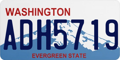 WA license plate ADH5719