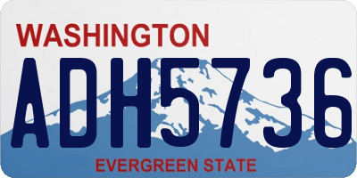 WA license plate ADH5736