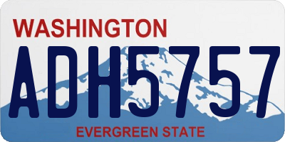 WA license plate ADH5757