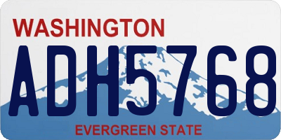 WA license plate ADH5768