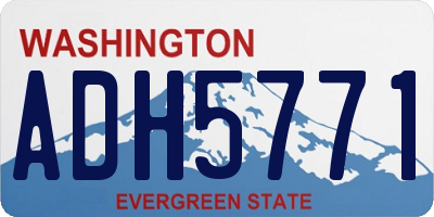 WA license plate ADH5771