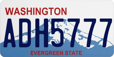 WA license plate ADH5777