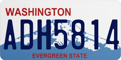 WA license plate ADH5814