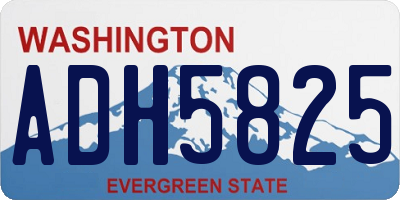 WA license plate ADH5825