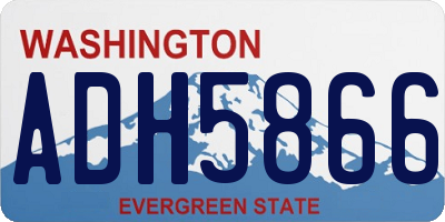 WA license plate ADH5866