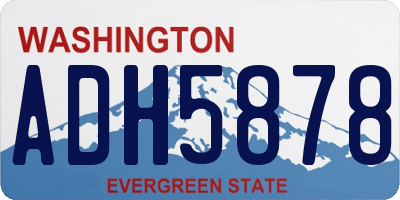 WA license plate ADH5878