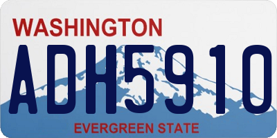 WA license plate ADH5910