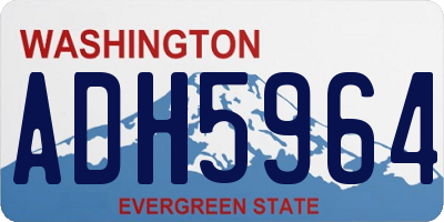 WA license plate ADH5964
