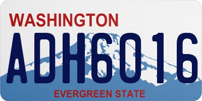 WA license plate ADH6016