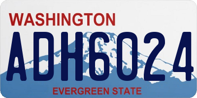 WA license plate ADH6024