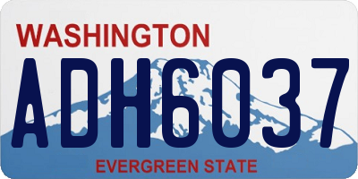 WA license plate ADH6037