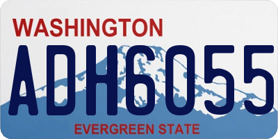 WA license plate ADH6055