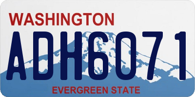 WA license plate ADH6071