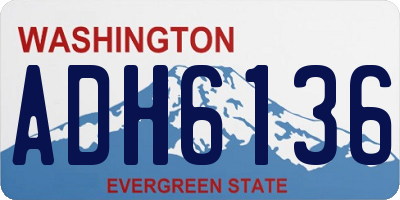 WA license plate ADH6136