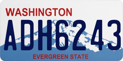 WA license plate ADH6243
