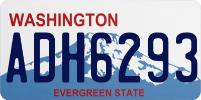 WA license plate ADH6293